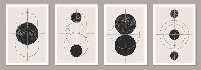 Trendy set of abstract creative minimalist artistic hand drawn composition © C Design Studio