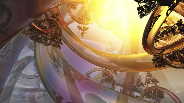 stunning 3d fractal image. Structurally designed with cutting edge graphics and resolution. Extra detail to lighting and surface details.