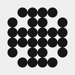 Abstract Cross Pattern Dots Logo generative computational art illustration