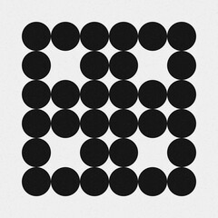 Abstract Cross Pattern Dots Logo generative computational art illustration