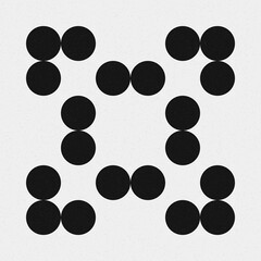 Abstract Cross Pattern Dots Logo generative computational art illustration