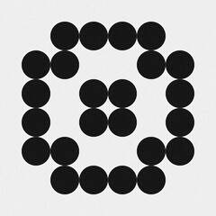 Abstract Cross Pattern Dots Logo generative computational art illustration