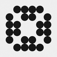 Abstract Cross Pattern Dots Logo generative computational art illustration