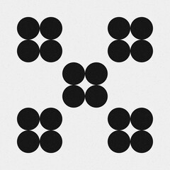 Abstract Cross Pattern Dots Logo generative computational art illustration