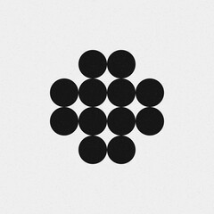 Abstract Cross Pattern Dots Logo generative computational art illustration