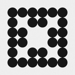 Abstract Cross Pattern Dots Logo generative computational art illustration