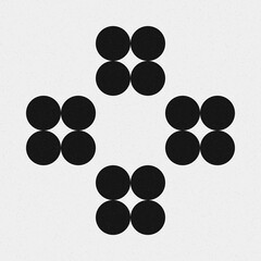 Abstract Cross Pattern Dots Logo generative computational art illustration