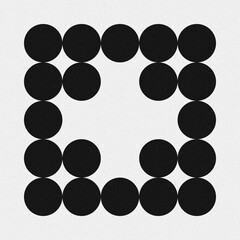 Abstract Cross Pattern Dots Logo generative computational art illustration