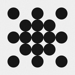 Abstract Cross Pattern Dots Logo generative computational art illustration