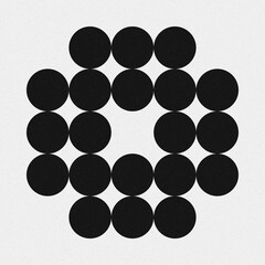 Abstract Cross Pattern Dots Logo generative computational art illustration