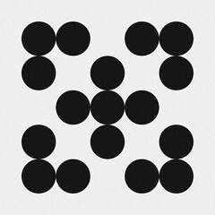 Abstract Cross Pattern Dots Logo generative computational art illustration