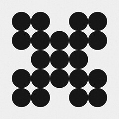 Abstract Cross Pattern Dots Logo generative computational art illustration