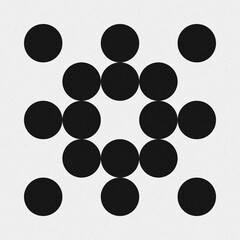 Abstract Cross Pattern Dots Logo generative computational art illustration