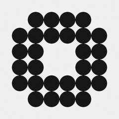 Abstract Cross Pattern Dots Logo generative computational art illustration