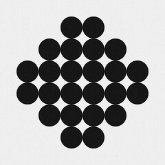 Abstract Cross Pattern Dots Logo generative computational art illustration