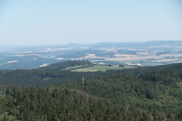 Naklejka premium czech agricultural landscape in countryside