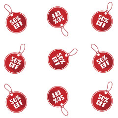 sale label. percent tag set