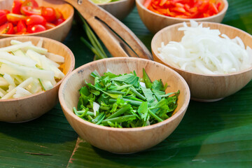 Decoration and vegetable