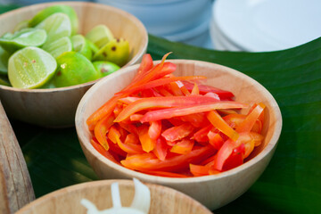 Decoration and vegetable