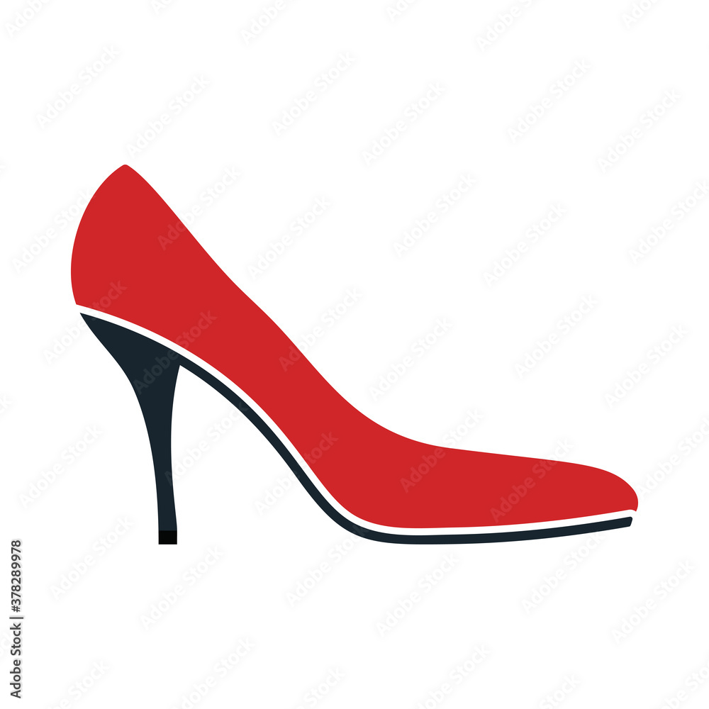 Poster middle heel shoe icon