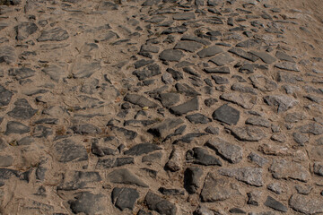 old cobbled road in the a village