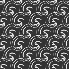 Abstract black and white geometric pattern seamless