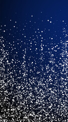 Random white dots Christmas background. Subtle fly