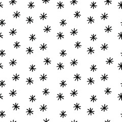 Seamless pattern with snowflakes. Winter vector background.
