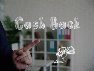 Financial concept about Cash Back with phrase on the piece of paper.
