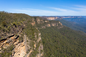 Fototapeta na wymiar The Kedumba Pass in The Blue Mountains in Australia