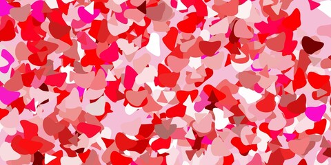 Light pink vector backdrop with chaotic shapes.