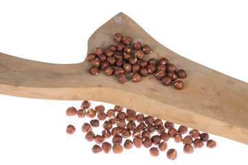 Obraz premium hazelnuts on white background