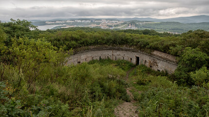 Fototapeta na wymiar military defensive fortifications. Fort Pospelov. Vladivostok. Russia.