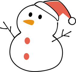 手書き風雪だるま【クリスマス】