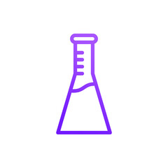 Chemical Tube Icon Logo Illustration Vector Isolated. Science and Laboratory Icon. Editable Stroke and Pixel Perfect.