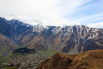 View on the Caucasus mountains in Georgia