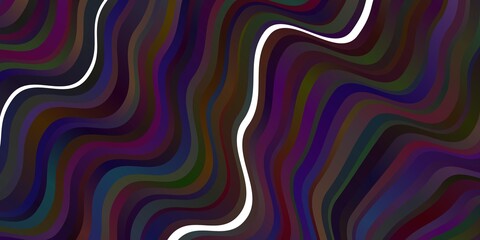 Dark Purple vector background with wry lines.