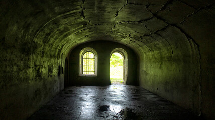 Obraz premium military defensive fortifications. Fort Pospelov. Vladivostok. Russia.