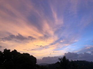 sunset in the mountains