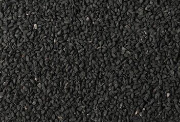 Black cumin, caraway seeds isolated on white background