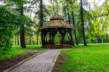 Obraz premium Chinese gazebo in Sofiyivka park in Uman, Ukraine