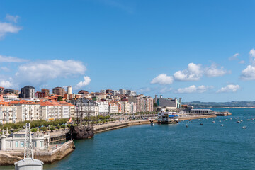 Fototapeta na wymiar Panoramic view of Santander a sunny day of summer