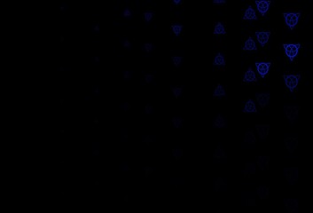 Dark Gray vector pattern with magic elements.