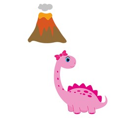 cute dino, dinosaur vector illustration cartoon character
