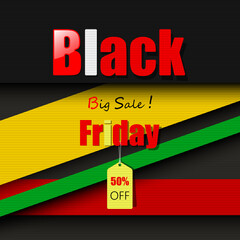 Black Friday dark and variety color design by vector illustration for sale and discount.