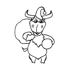 Graphic bulls in the set