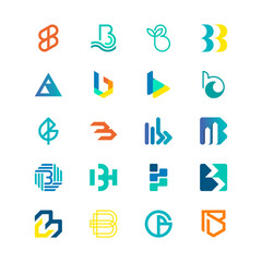 letter b logo collection