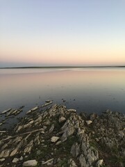 sunset on the lake