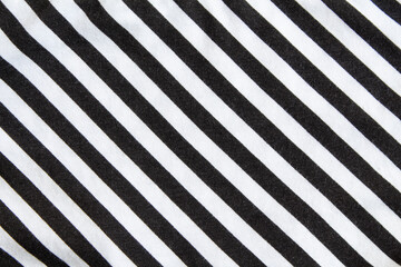 Fabric texture with black and white oblique stripes