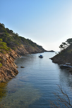 Cala bona beach photographed at sunrise.